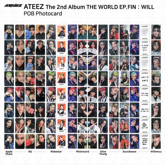 ATEEZ The 2nd Album WORLD EP.FIN WILL POB Photocard Apple Music Withmuu KQ