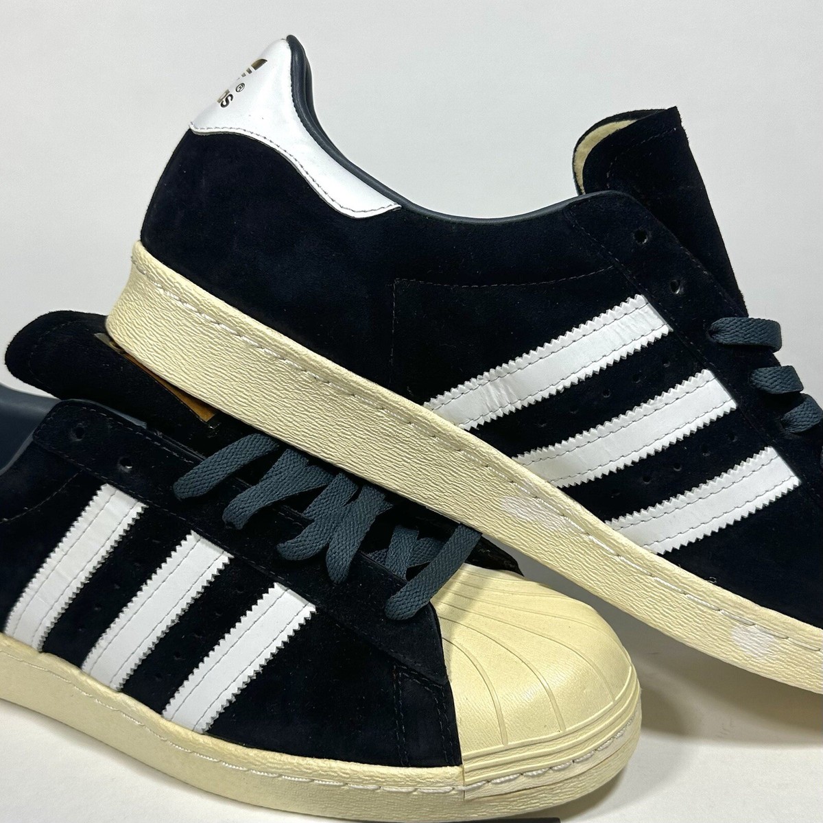 Adidas Superstar 80s Deluxe Suede Blk Vtg Wht Gold Met 2015 B25961