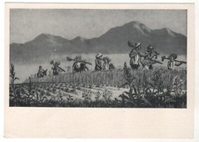 1960 China Chinese Return from work Harvest B...