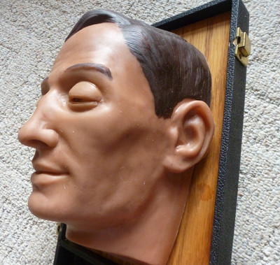 Vintage Extremely Well Made Face / Head With Custom Case