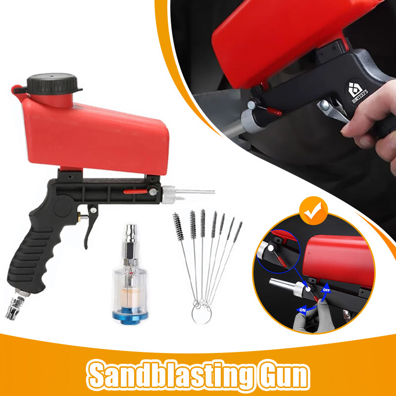 Sandblasting Gun Sand Blaster Blasting Machine Gravity Portable Handhe Pneumatic