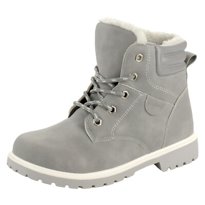 Kinderschuhe Boots Stiefeletten Winterschuhe Stiefel Gefütterte Schuhe Grau Neu