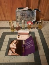 Lot of Estee Lauder Parfum Mini Travel Size Spray And Small Makeup Case Estate