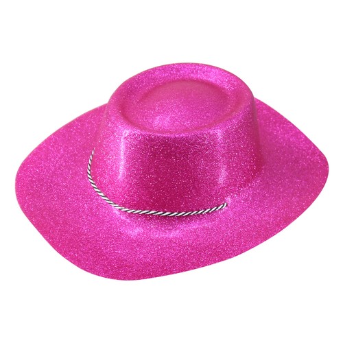 12pcs Rose Red Glitter Cowboy Hat Cowgirl Adult Ladies Men Wild West
