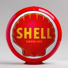 Shell Gasoline (Red) 13.5" Gas Pump Globe with Red Plastic Body (G445)