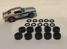 20 Urethane Tires For AFX Aurora Front and Rear HO Slot Car