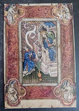 postcard art Annunciation Book of Hours Master Morgan Infancy Cycle painting unp