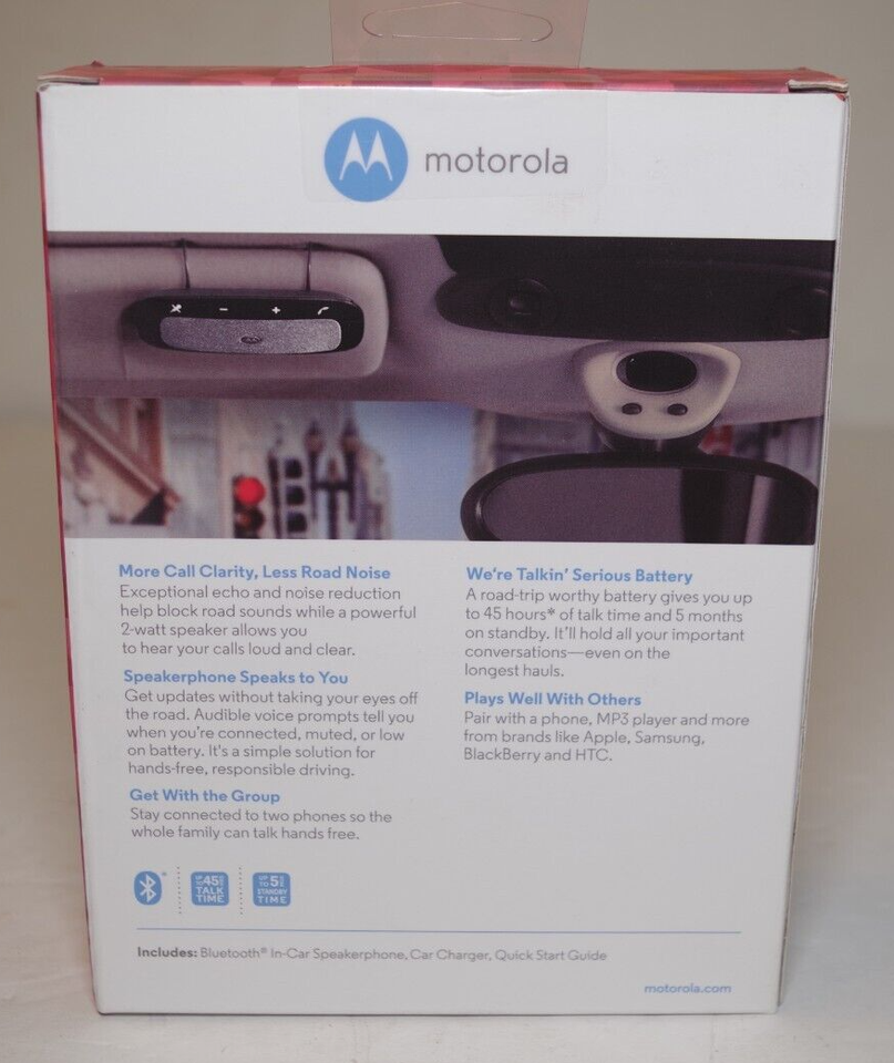 Motorola Sonic Rider Bluetooth InCar Speakerphone New Sealed eBay