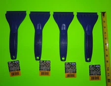 Lot of 4 BLUE Auto Car Windshield 9" x 4" Winter Hand Snow & Ice Chipper Scraper