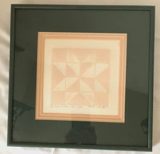 Mary Dinkins Intaglio Quilt Print Barbara Fitchie Rose Signed