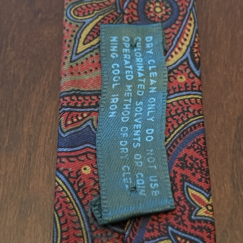 Corbata de cuello vintage Louis Boston 100 % seda para hombre hecha en Italia Foto 4 de 4