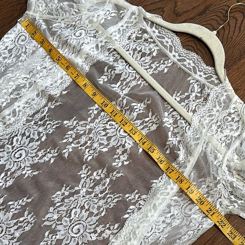 Sexy white lace long sleeve maxi cover up lingerie - Picture 11 of 13