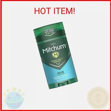 Mitchum Men's Deodorant, Antiperspirant Stick, Triple Odor Defense Invisible Sol