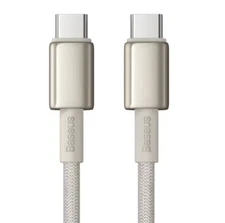 Cable Baseus 100W USB-C a USB-C - Carga Rápida PD para iPhone 15, MacBook, Samsu