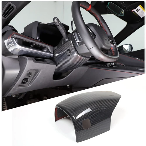 Real Dry Carbon Fiber Full Interior Dash Trim Cover Set Fits Corvette C8 2020-25 - Picture 17 of 113