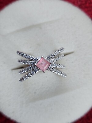 BP RING SIZE 6 RBP5683 The Sterling Club LC Rose Quartz Fused With ...