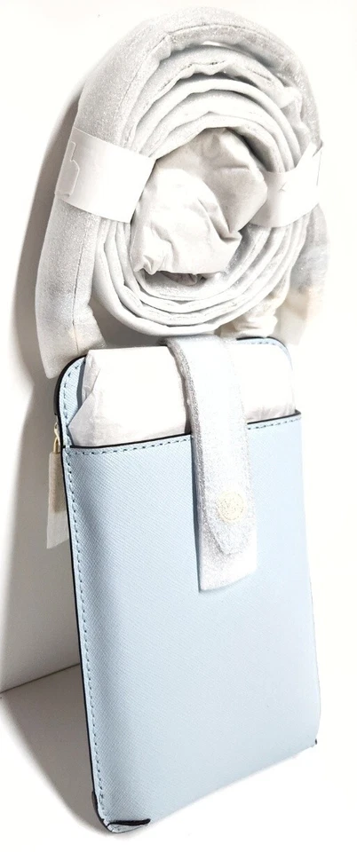 Bolso Bandolera Michael Kors Cuero Saffiano Smartphone Vista Azul 35R3GTVC2L NUEVO CON ETIQUETAS Foto 3 de 4