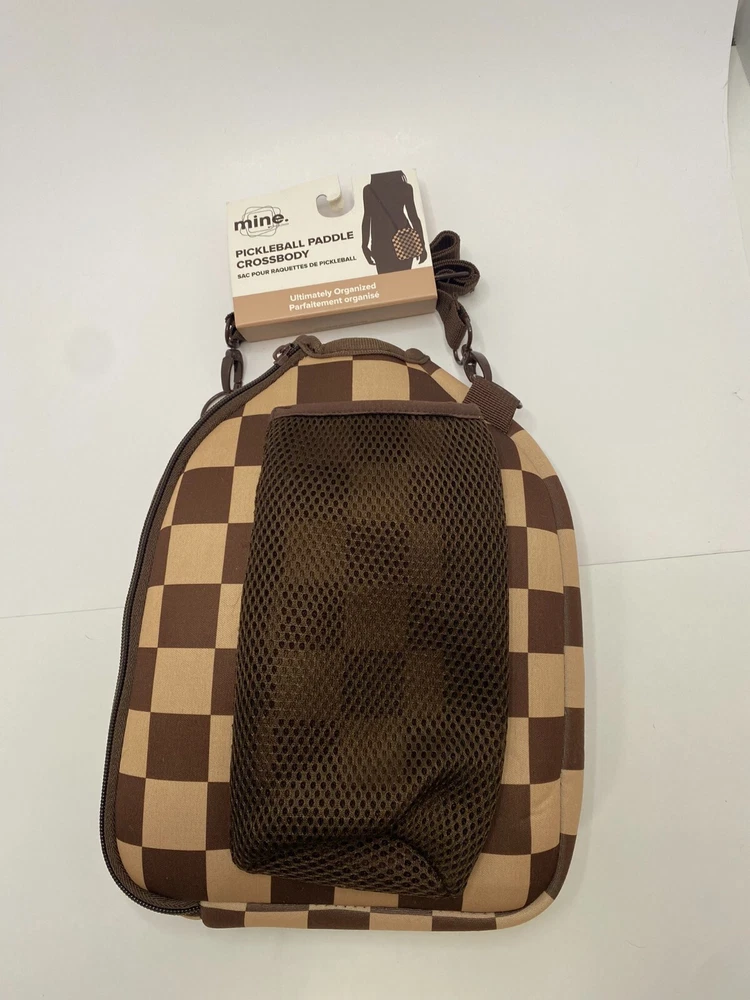 Pickleball Paddle Crossbody Bag by MINE Checkered Contemporary Sports Bag