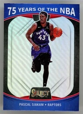 2021-22 Panini Select Pascal Siakam #58 Prizm Silver 75 Years of the Nba