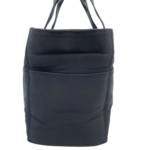 Hermes Cotton Nylon Black Leather Trim Acapulco MM Handbag - Picture 3 of 12