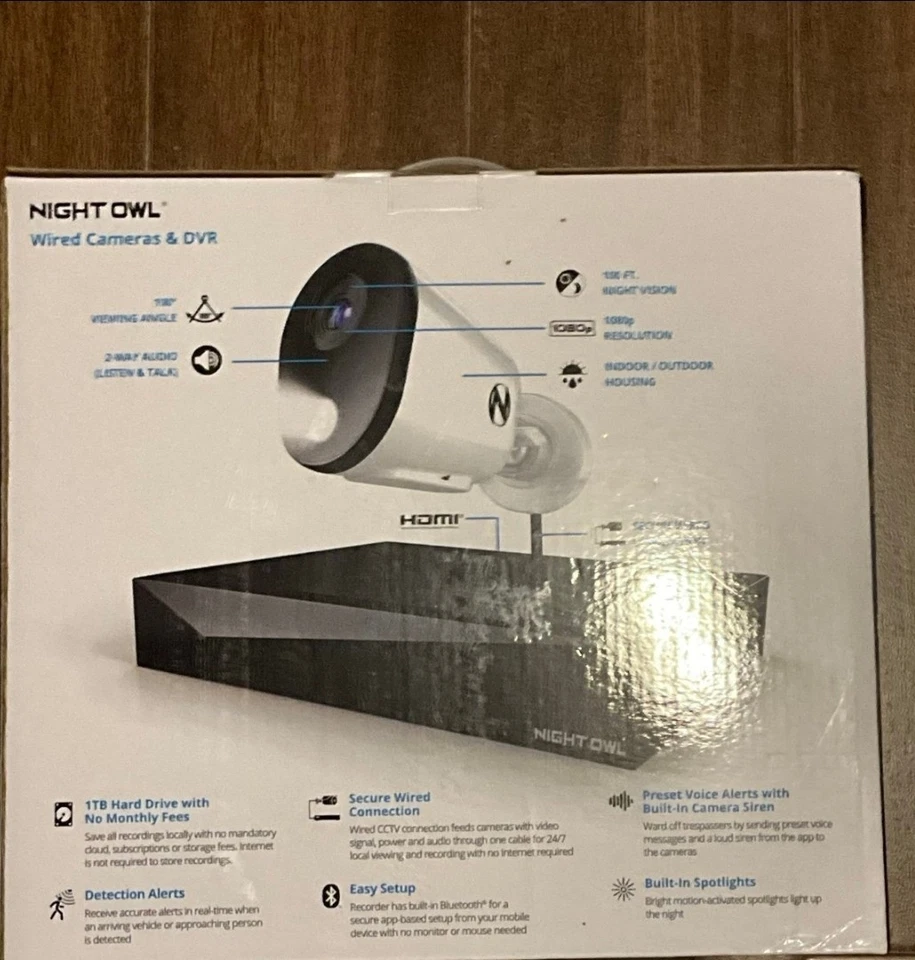 Night Owl - 12 Channel 4 Camera Wired 2K 1TB DVR Security System - Image 3 of 4