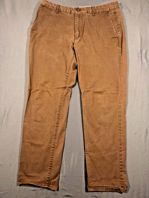 Bonobos Chino Pants Mens 34x30 Brown Slim Fit Flat Front Casual