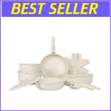 Lightweight 13-Piece Kitchen Cookware Set - PFAS & PFOA Free, Dishwasher Safe