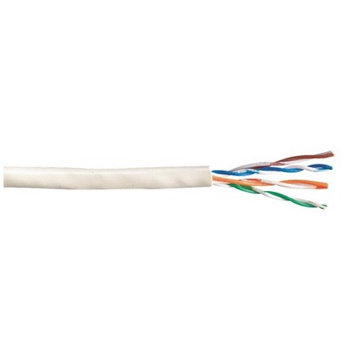 GENSPEED W7133765 Data Cable,Cat 6,23 AWG,1000ft,White 1MUN1