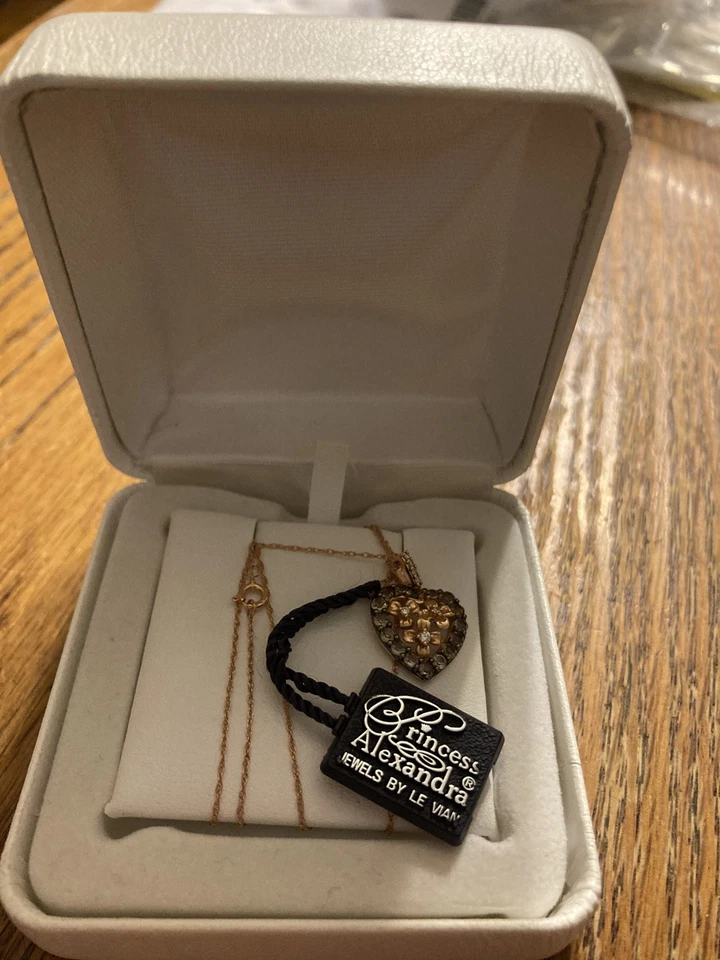 Levian chocolate Heart Diamond Necklace Rose Gold  - Image 3 of 3