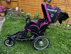 Black Pink Single Baby Pushchair Pram Stroller with Adjustable Back Rest