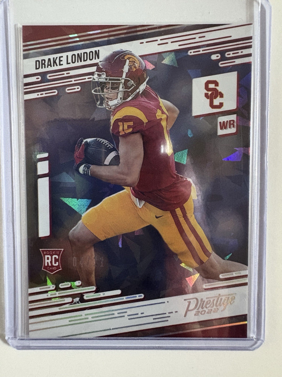 Drake London Panini Chronicles Draft Picks Prestige #6 Cracked Ice