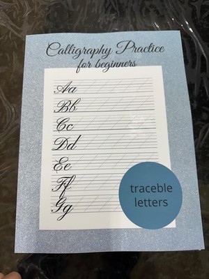 120 Calligraphy Practice Sheets Workbook Modern Hand Lettering for Beginners 8.5