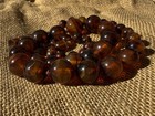 Vintage Cherry Amber Catalin Bakelite Graduated Round Bead Necklace 46g 21in — photo 6
