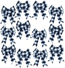Iconikal Black Gingham Decorative Bows, 5 X 7 Inches White Buffalo Pl
