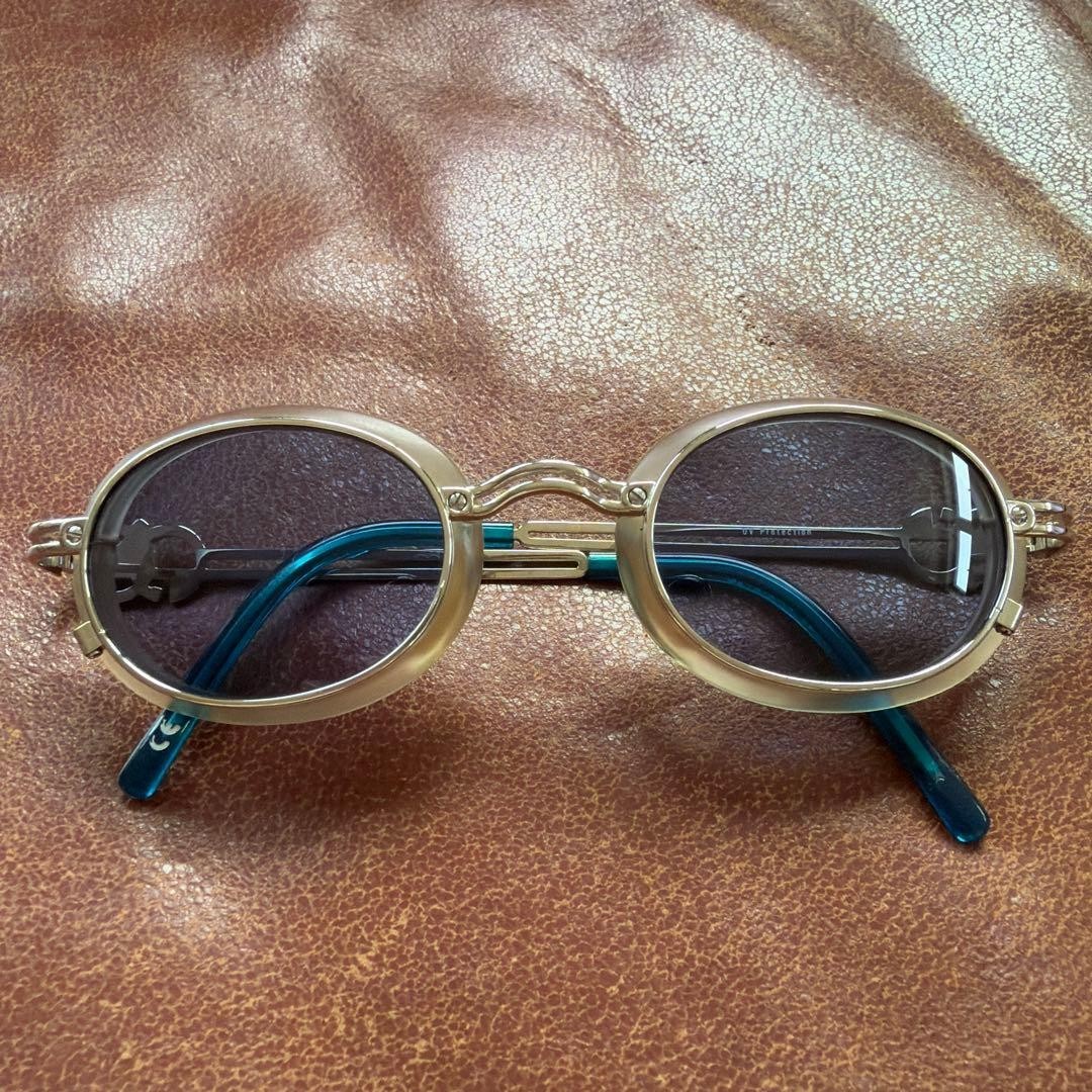 Jean Paul Gaultier 58-5201 Sunglasses Silver Frame Round  display picture 1