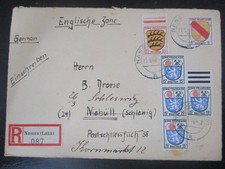 W16 Einschreiben (R-Brief) aus Nassau (Lahn) nach Nieb&uuml;ll/Schleswig (1946)