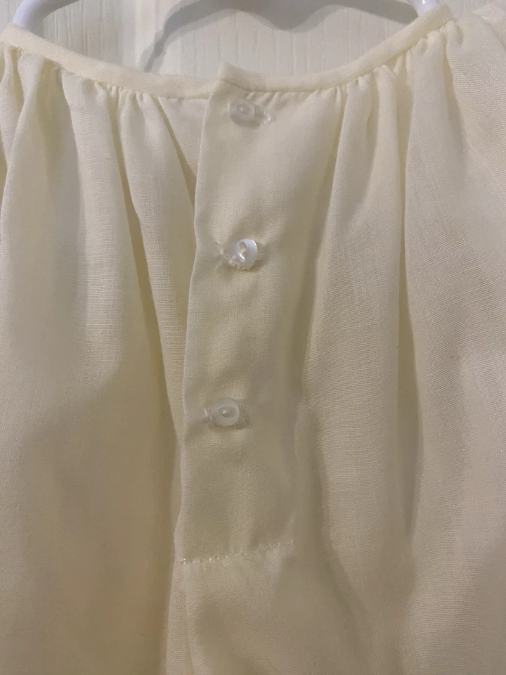 Vintage Susan Stoner Pitts English Smocked Duckling Baby Gown With Drawstring - Image 4 of 4