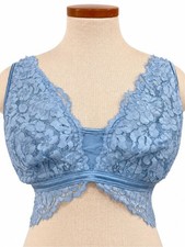 Cosabella Magnolia Curvy Bralette Aasmani Blue Lace Bralette XL NWT