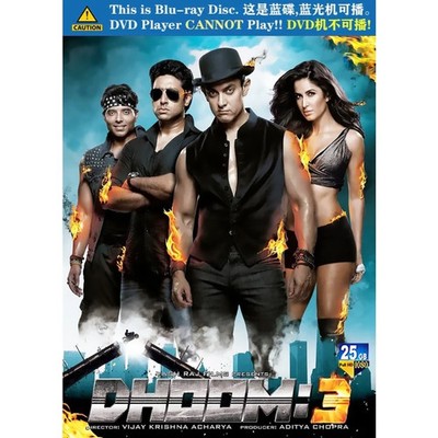 Dhoom 3 (2013) (Blu-Ray) Hindi Movie English Subtitle All Region