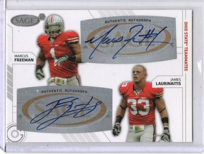 2009 SAGE Dual Auto James Laurinaitis - Marcus Freeman #SA-65 OSU Buckeyes