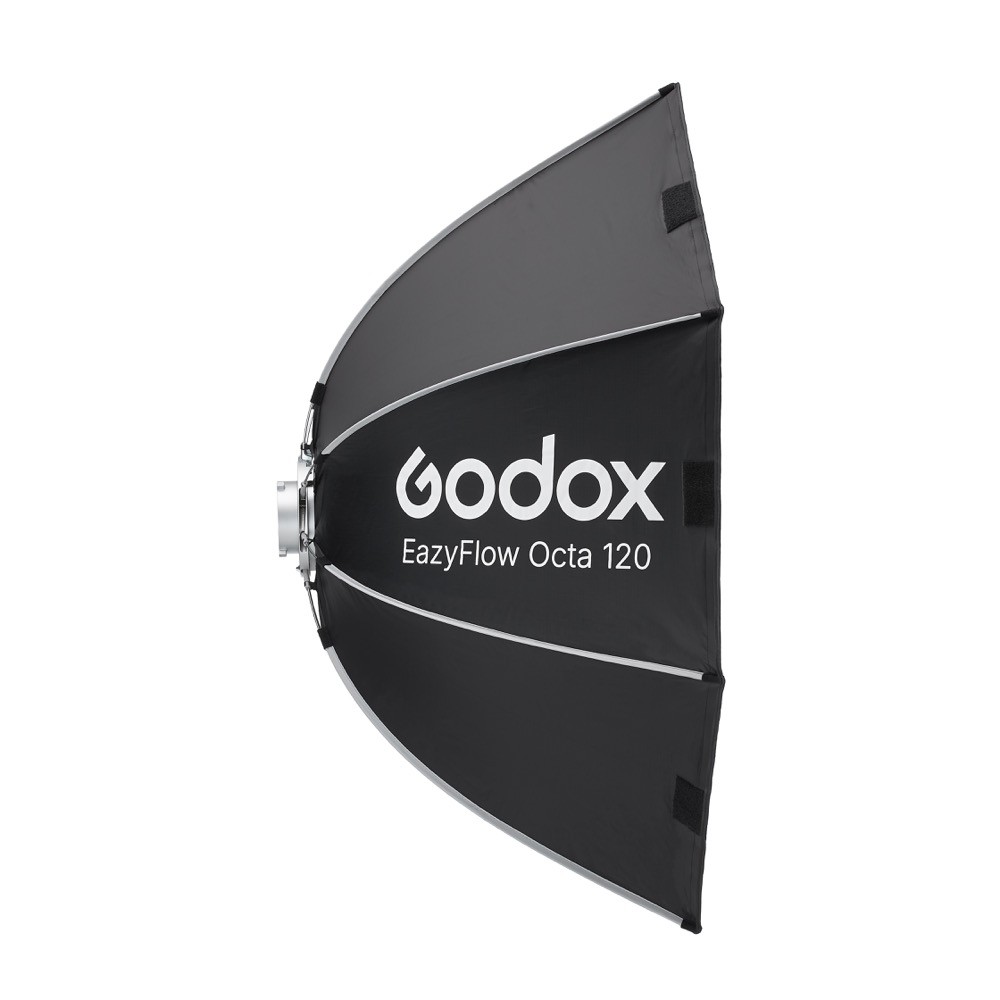 Godox Nero/Argento Eazyflow Foldable Octa 120 Bowens Softbox (Soft Box, 120 Cm), Softbox + Riflettore - Immagine 2