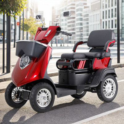 1000W 4-Wheel Heavy Duty Adjustable 2-Seat Electric Power Mobility Scooters