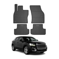 Omac Gummi FußMatten FüR Audi Q2 2017-2026 Automatten Gummi Schwarz 4Tlg