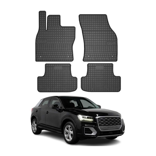 Omac Gummi FußMatten FüR Audi Q2 2017-2026 Automatten Gummi Schwarz 4Tlg-image