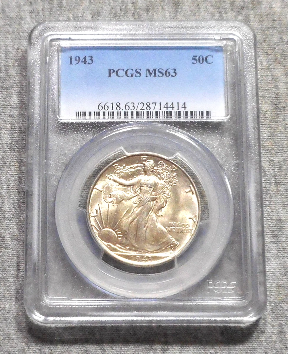 MS 63 Graded 1943 Year Liberty Walking Half Dollars (1916-1947