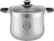 Stainless Steel Large Stock Pot with LID Kitchen Tools Cookware Cooking 8 QT