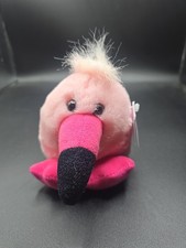 Vintage 1994 Swibco Puffkins Flo flamingo Plush w/ Tag  Box 4  1/17/98 birthday
