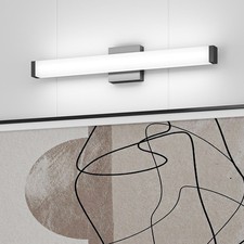 25" Vanity Light Bathroom Mirror Wall Bar Lamp LED Dimmable Black Fixture 6000K