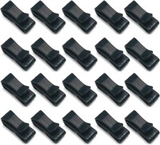 20 Pack Plastic Webbing Ending Clip 1" Tactical Backpack Strap Keeper Clips Belt