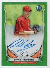 2014 Bowman Chrome David Holmberg Rookie RC Green Autograph /75 #BCAP-DH